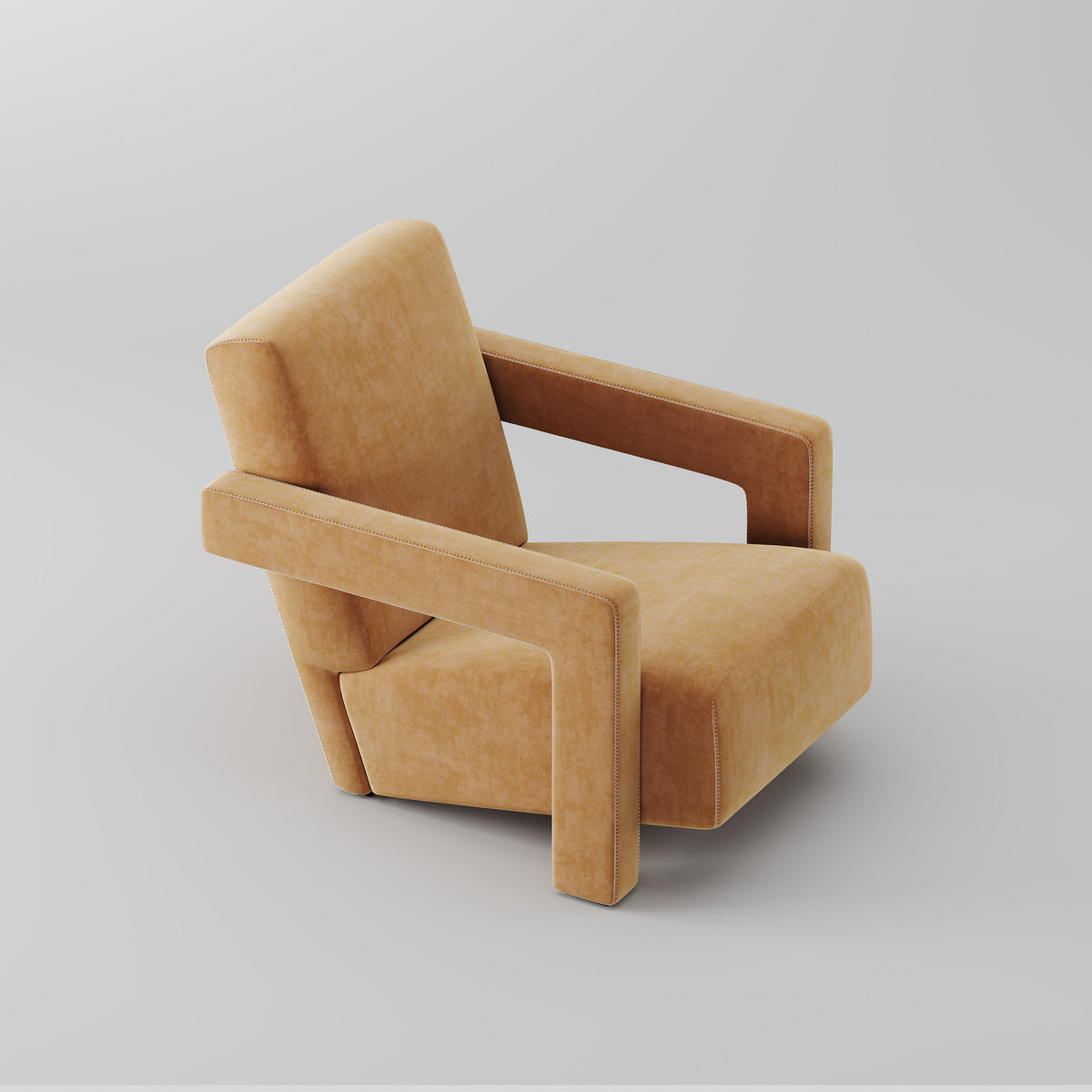 Retro Upholstered Armchair for Hotel Lounge LC-1022