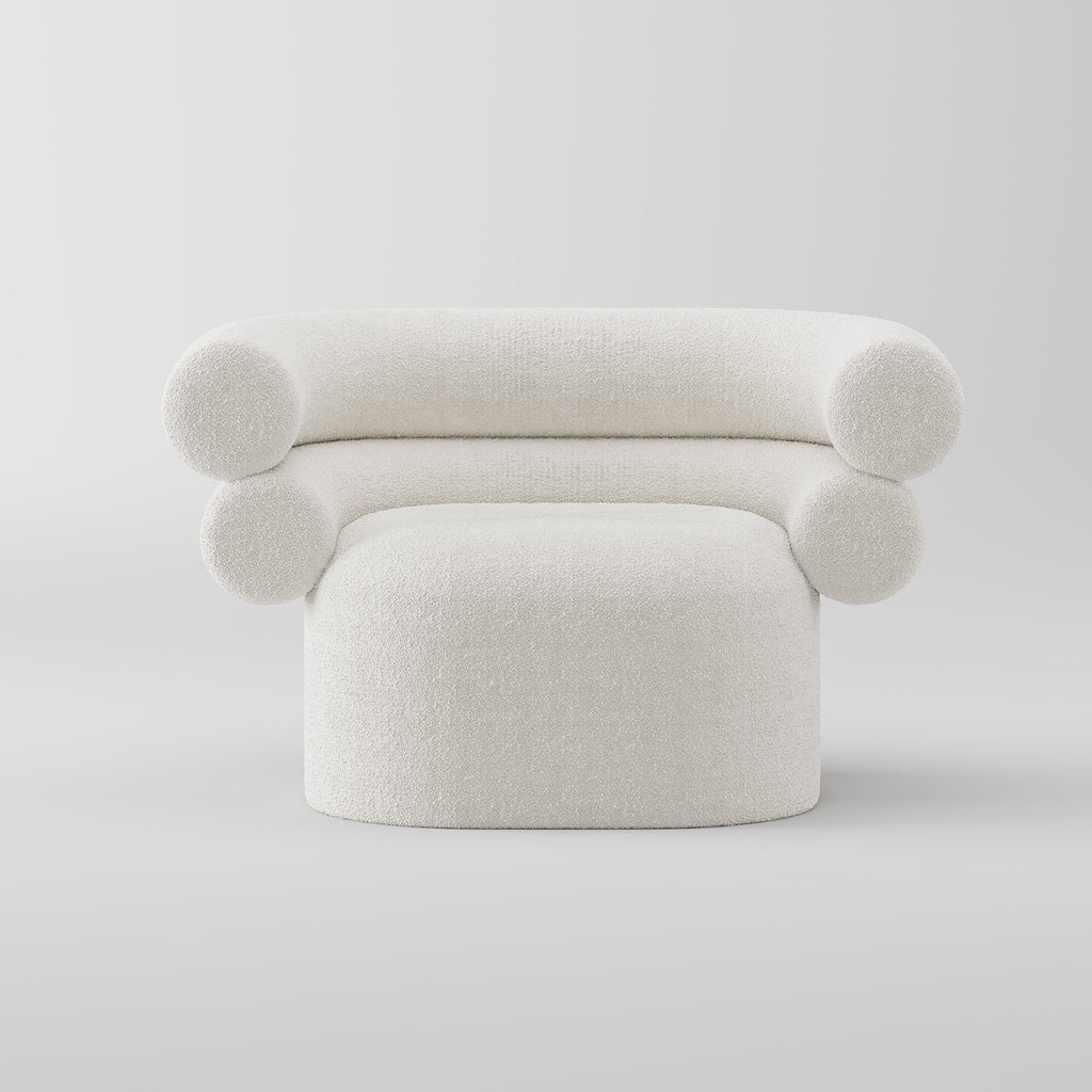 Minimalist Curved Accent Chair for Villa Living Room LC-1018