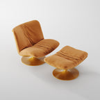 Vintage Swivel Lounge Chair with Matching Ottoman LC-1014