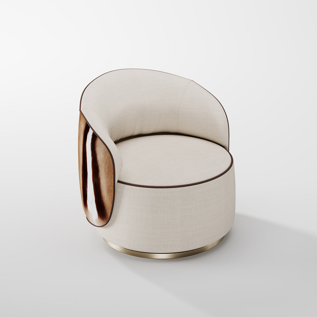 Round Wrapped Accent Chair for Luxury Interior Decoration LC-1010