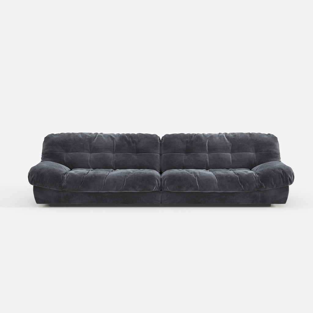 Modern Dark Fabric Modular Sofa, Minimalist Upholstered Couch For Living Room  621#