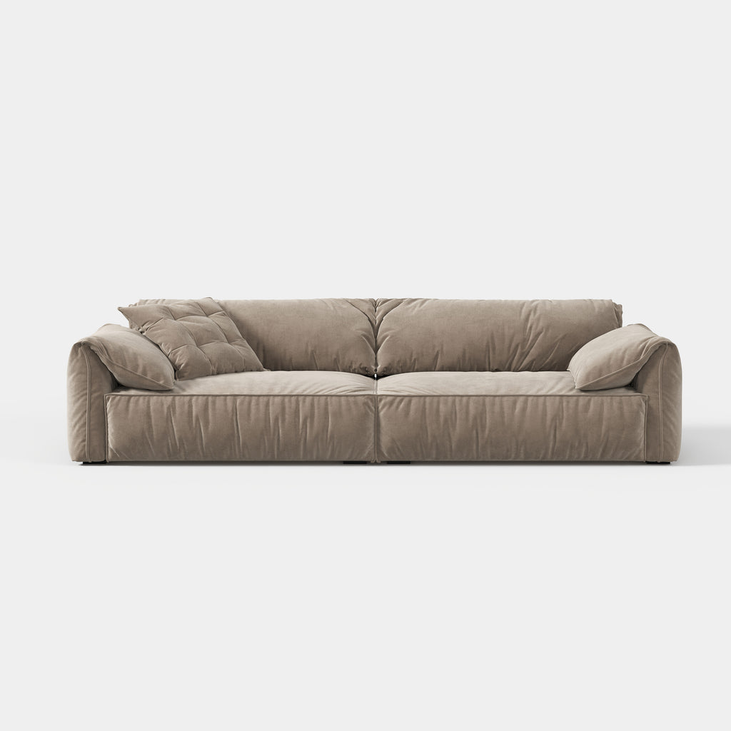 Minimalist Low‑back Upholstered Sectional Sofa, Modern Home Living Room Furniture Couch  620#
