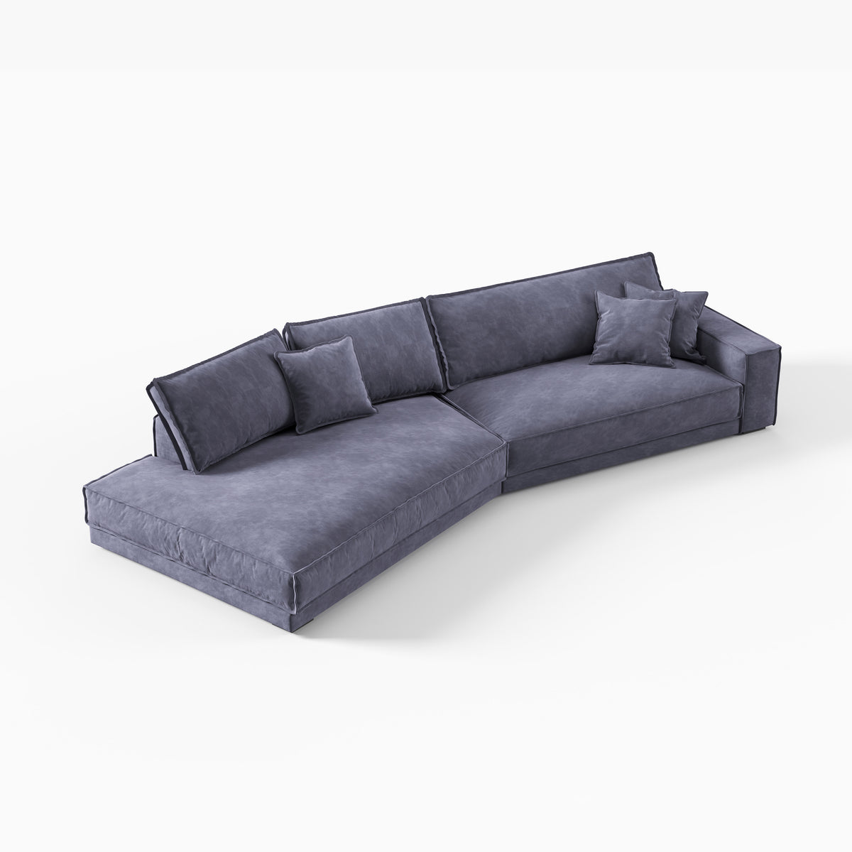 Modern L-Shaped Modular Fabric Sofa 032