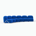 Curved Arc Blue Plush Combination Sofa QY-S1584