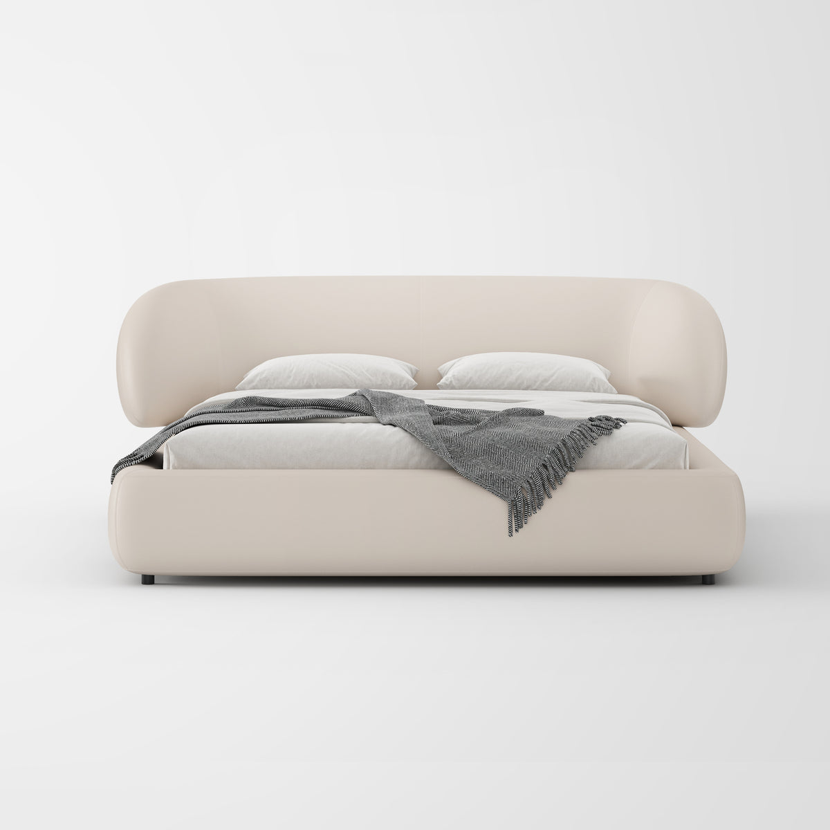 Rounded Curved Minimal Fabric Bed MJ-C16