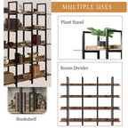 5 Tier Bookcase Home Office Open Bookshelf