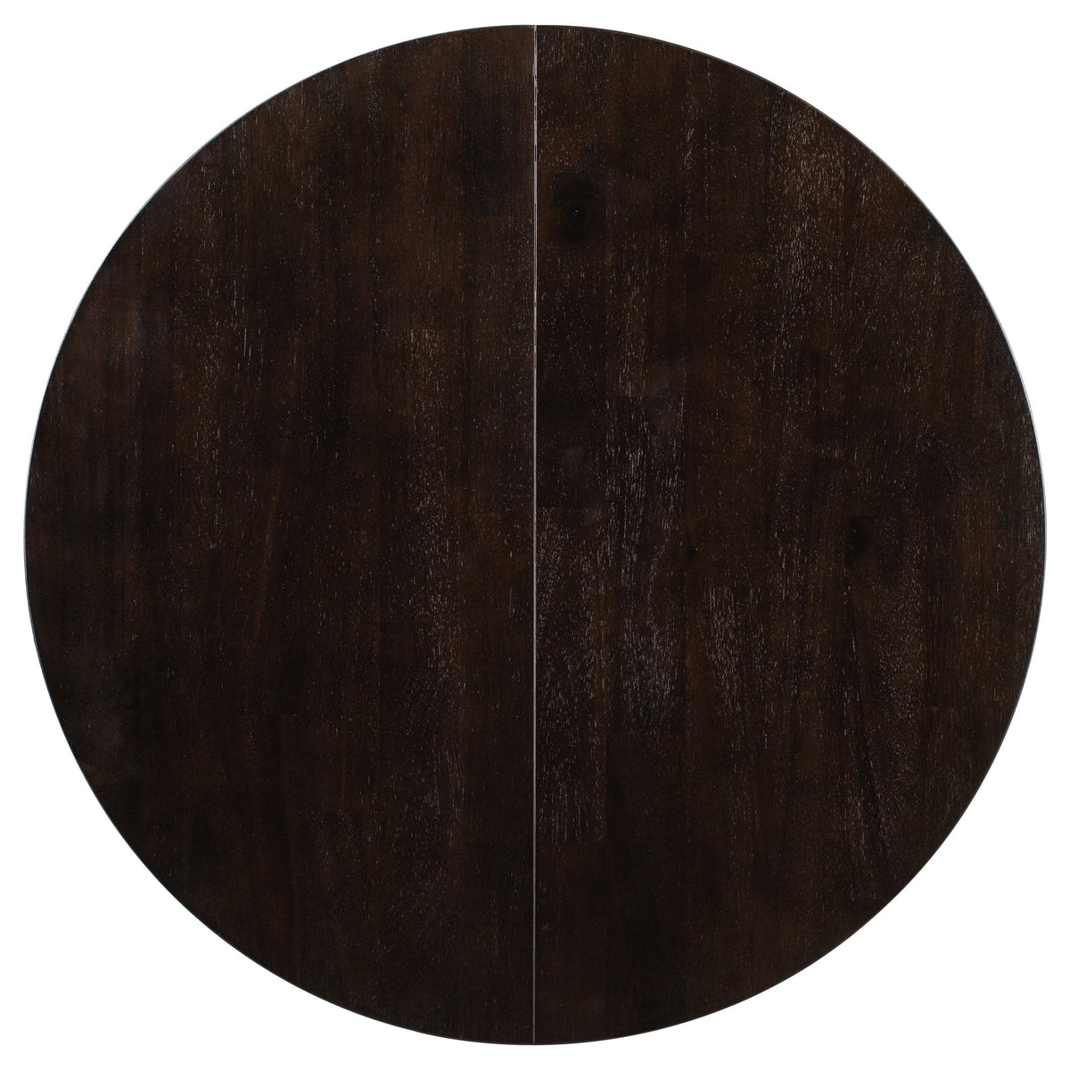 Round Extendable Dining Table with 16" Leaf Wood Kitchen Table