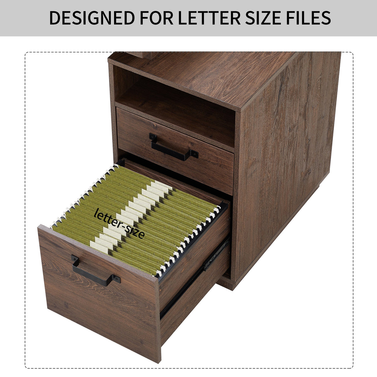 65 inch Writing Study Table with Drawers