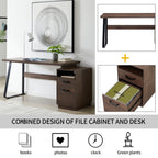 65 inch Writing Study Table with Drawers