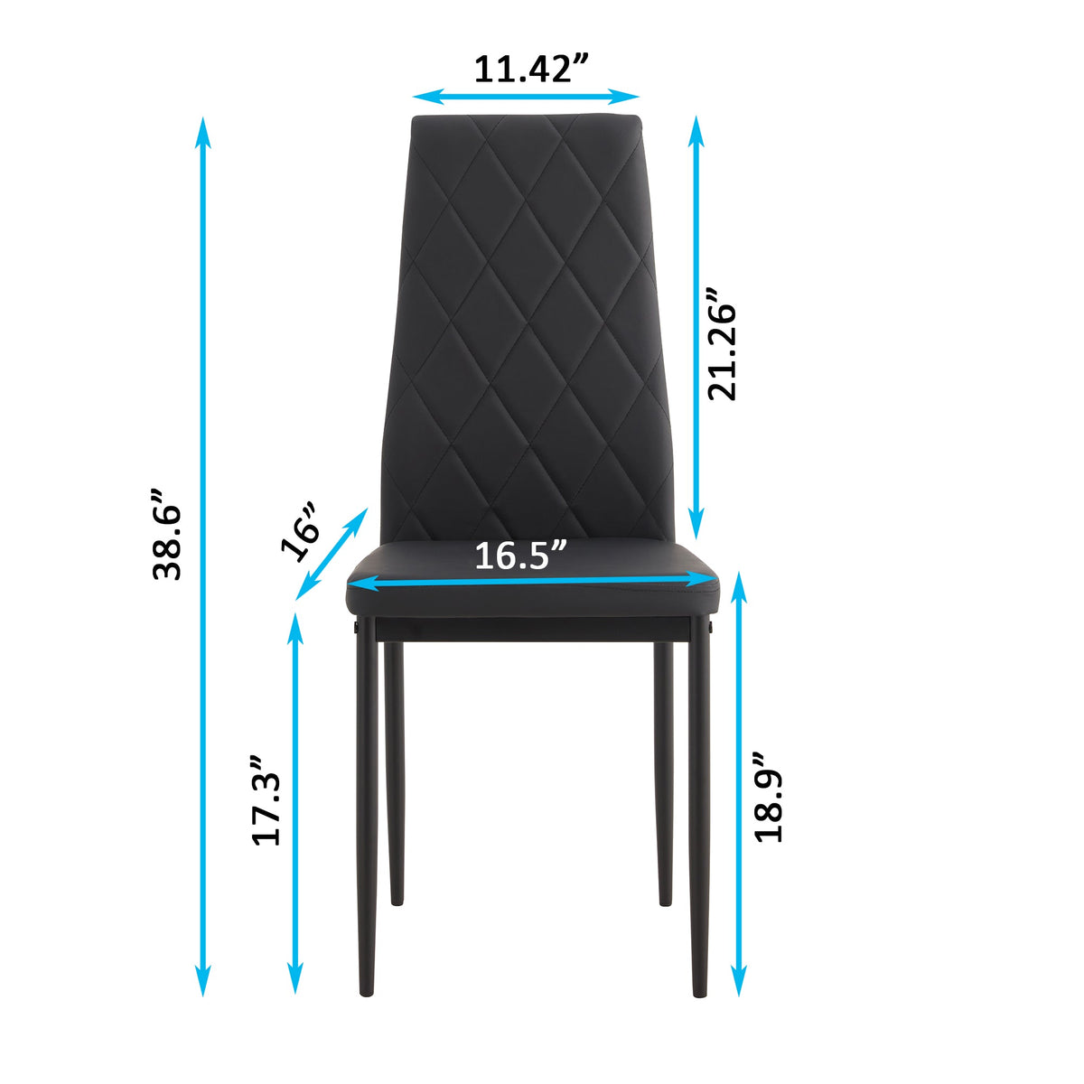 5-piece Rectangle Dining Table Set with Metal Frame
