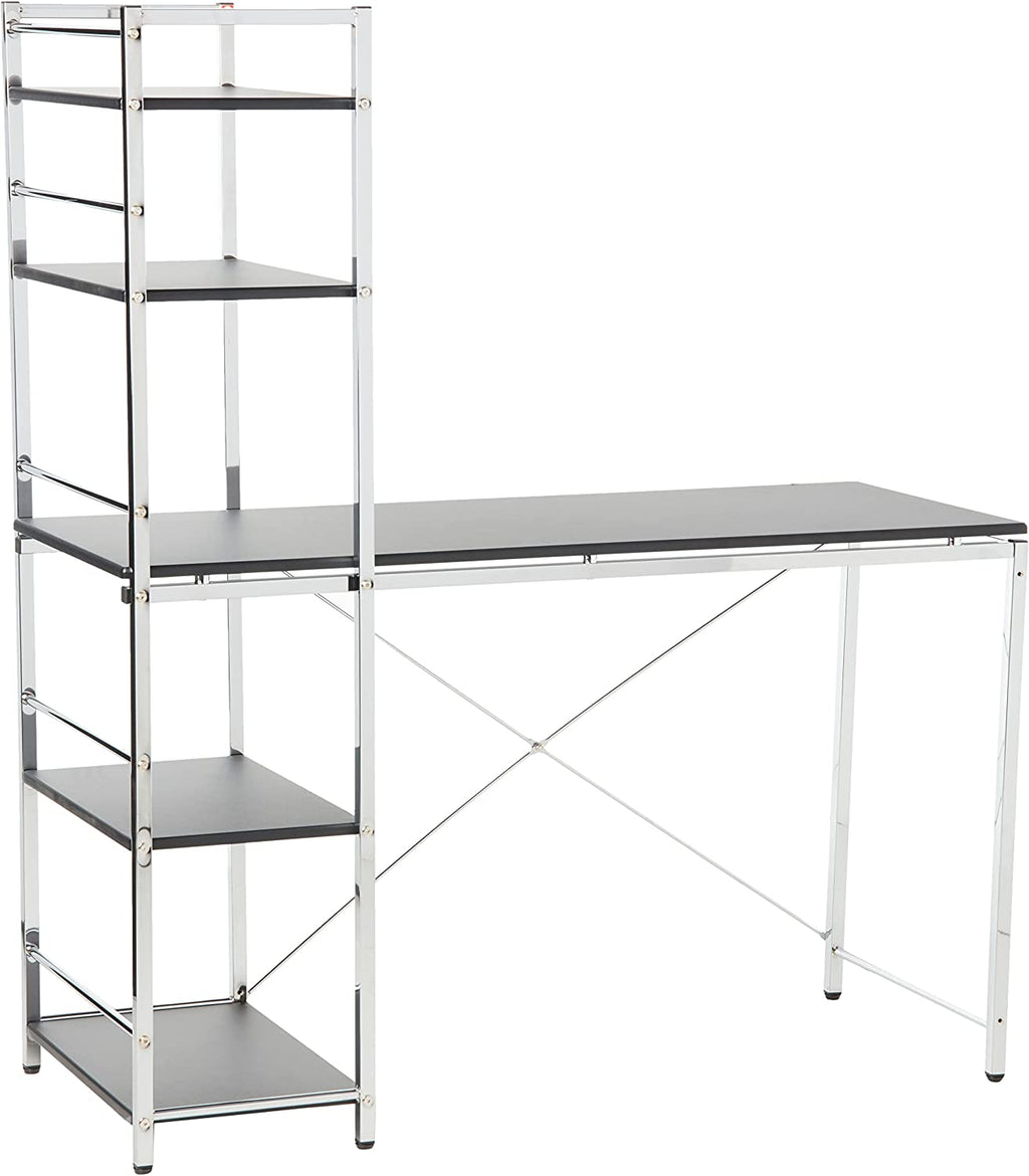 Computer Desk in Black & Chrome