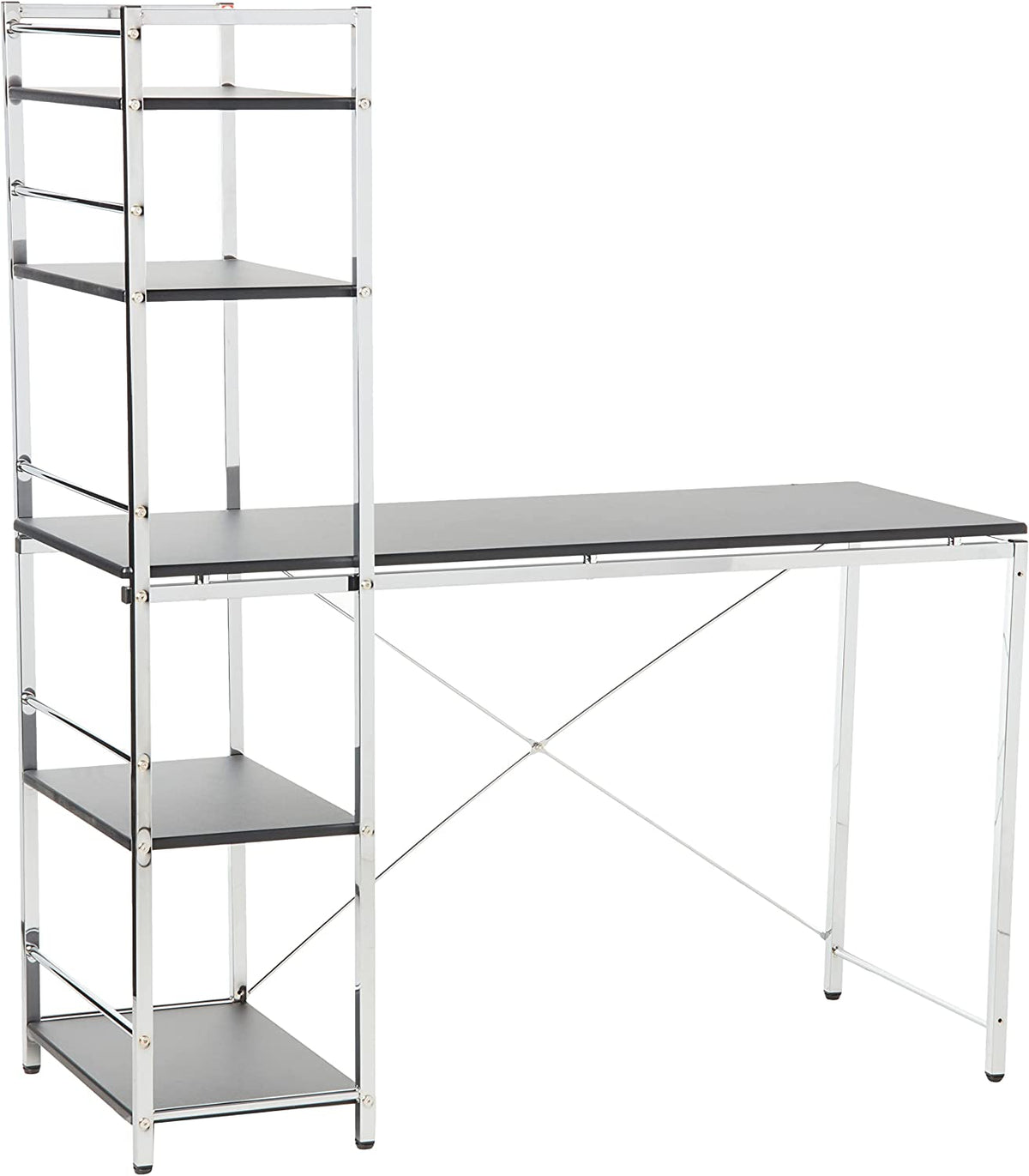 Computer Desk in Black & Chrome