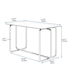 5-piece Rectangle Dining Table Set with Metal Frame