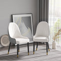 Modern PU Sponge-filled Dining Chair(Set of 2)