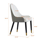 Modern PU Sponge-filled Dining Chair(Set of 2)