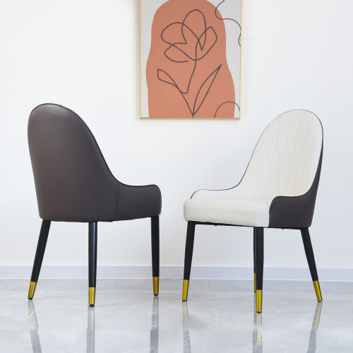Modern PU Sponge-filled Dining Chair(Set of 2)