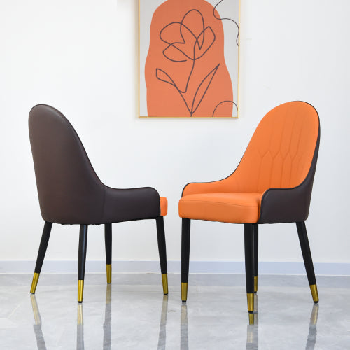 Modern PU Sponge-filled Dining Chair(Set of 2)