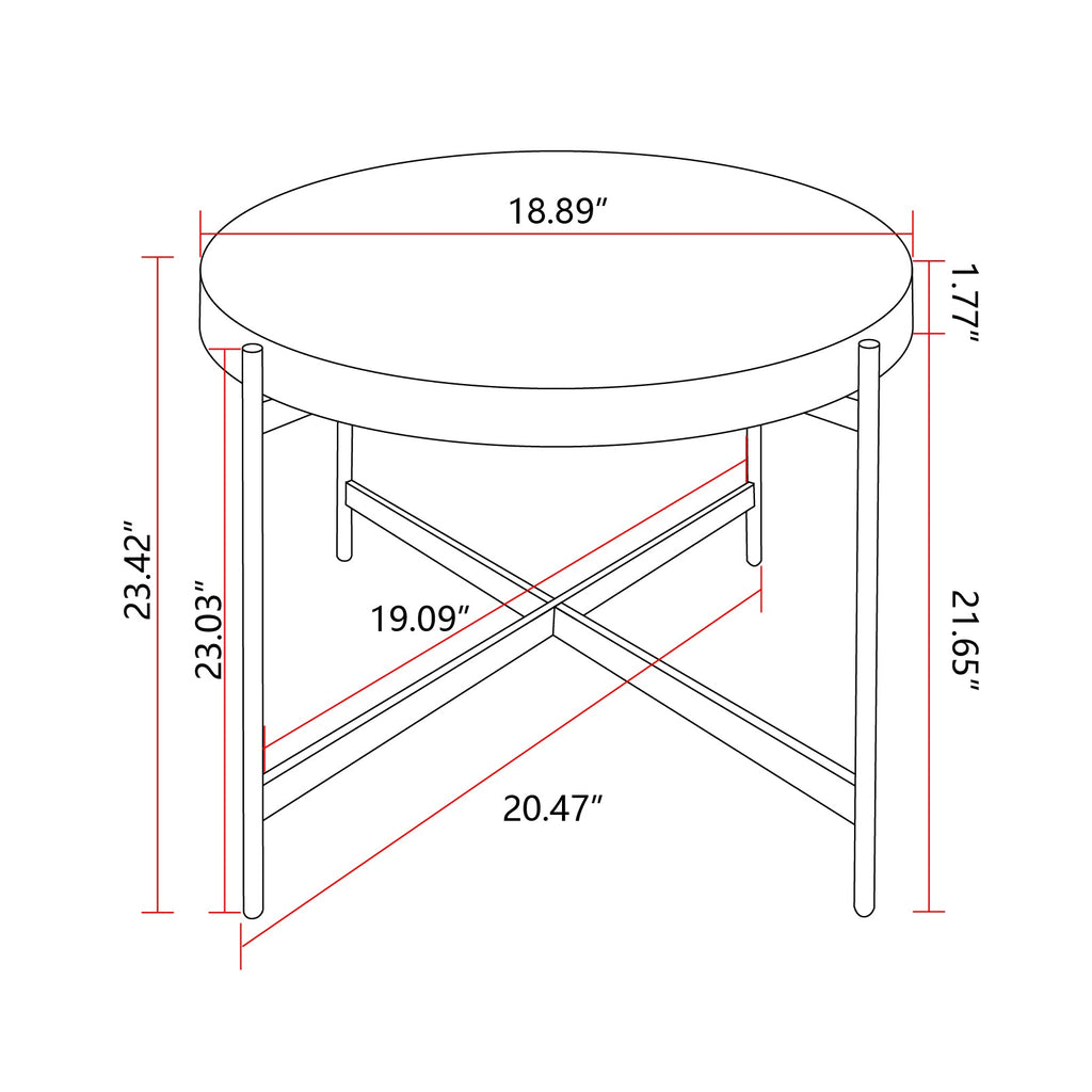 Modern Thread Design Round Coffee Table