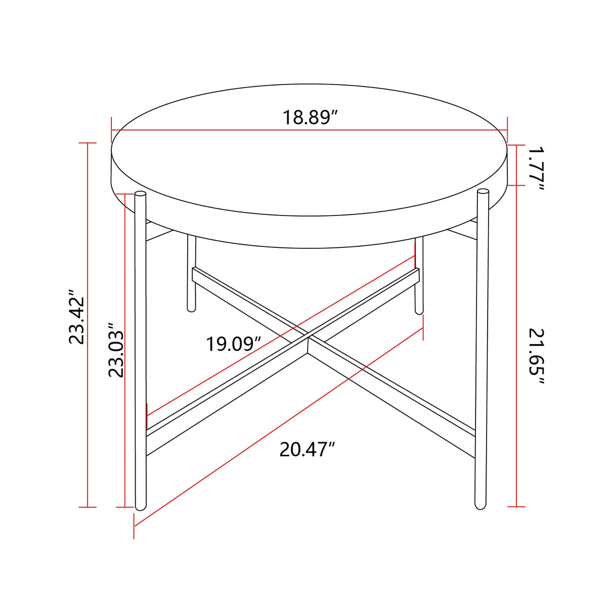 Modern Thread Design Round Coffee Table