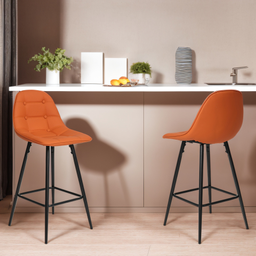 Modern Metal Counter Height Barstools for Kitchen Home Bar