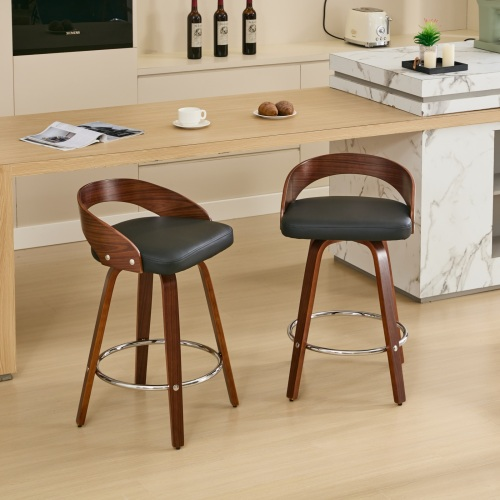 Swivel Bar Height Stools with Low Back