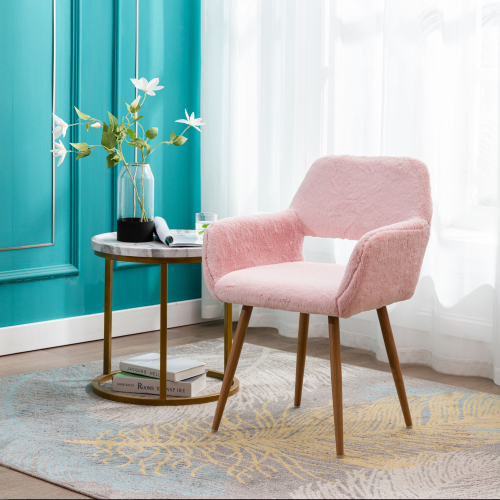Mid Century Side Chairs with Solid Painting Steel Leg for Dining Room