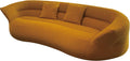 Sculptural Curved Shell Sofa in Ochre Fabric MJ-S59