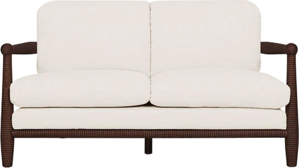 Exposed Wood Frame Cream Cotton-Linen Sofa MJ-S81