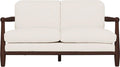 Exposed Wood Frame Cream Cotton-Linen Sofa MJ-S81