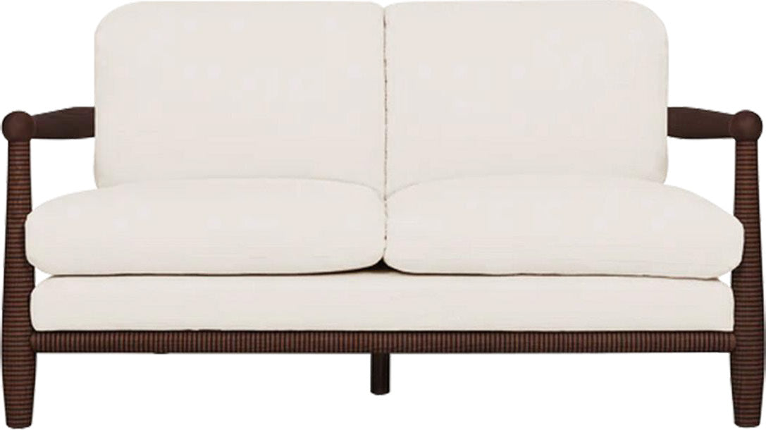 Exposed Wood Frame Cream Cotton-Linen Sofa MJ-S81