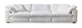 Cloud-style White Linen Modular Sofa with Plush Cushions MJ-S15