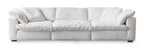 Cloud-style White Linen Modular Sofa with Plush Cushions MJ-S15