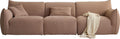 Rounded Arm Dusty Rose Linen Sofa MJ-S36