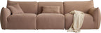 Rounded Arm Dusty Rose Linen Sofa MJ-S36