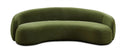 Kidney-shaped Curved Olive Fleece Sofa MJ-S16
