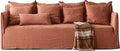 Terracotta Loose Cushion Straight Sofa MJ-S46