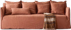 Terracotta Loose Cushion Straight Sofa MJ-S46