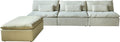 Light Tone Fabric Chaise Lounge Sectional Sofa MJ-S38