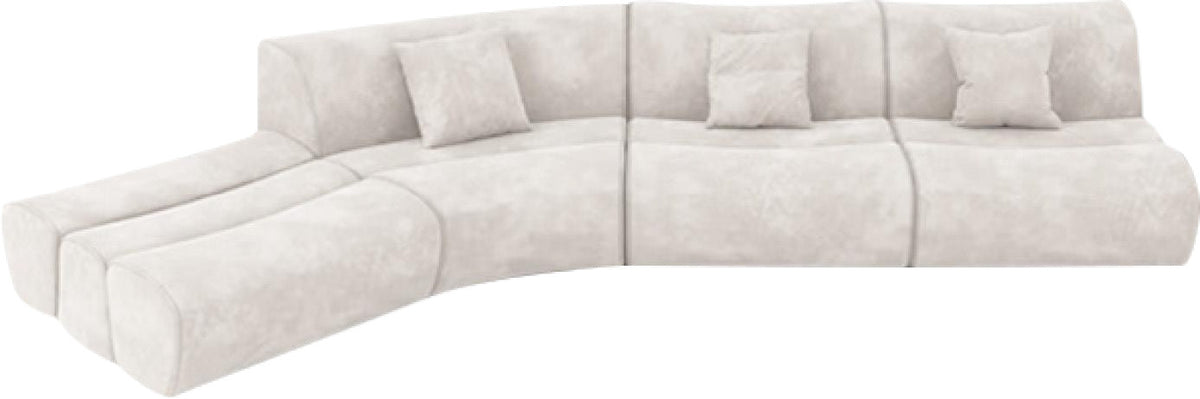 White Curved Modular Sectional Sofa MJ-S62
