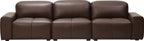 Modular Block Brown Leather Sofa MJ-S23