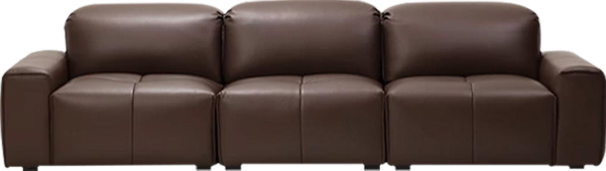 Modular Block Brown Leather Sofa MJ-S23