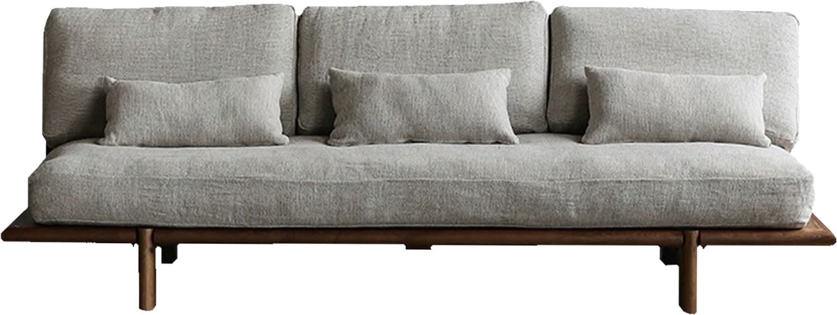 Solid Wood Frame Neutral Fabric Sofa MJ-S65