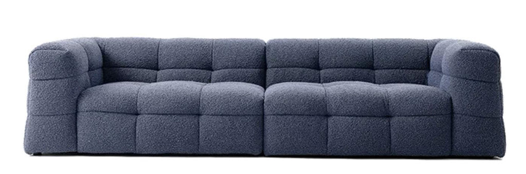 Channel Tufted Deep Blue Fabric Sofa MJ-S64