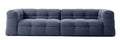 Channel Tufted Deep Blue Fabric Sofa MJ-S64