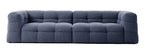 Channel Tufted Deep Blue Fabric Sofa MJ-S64
