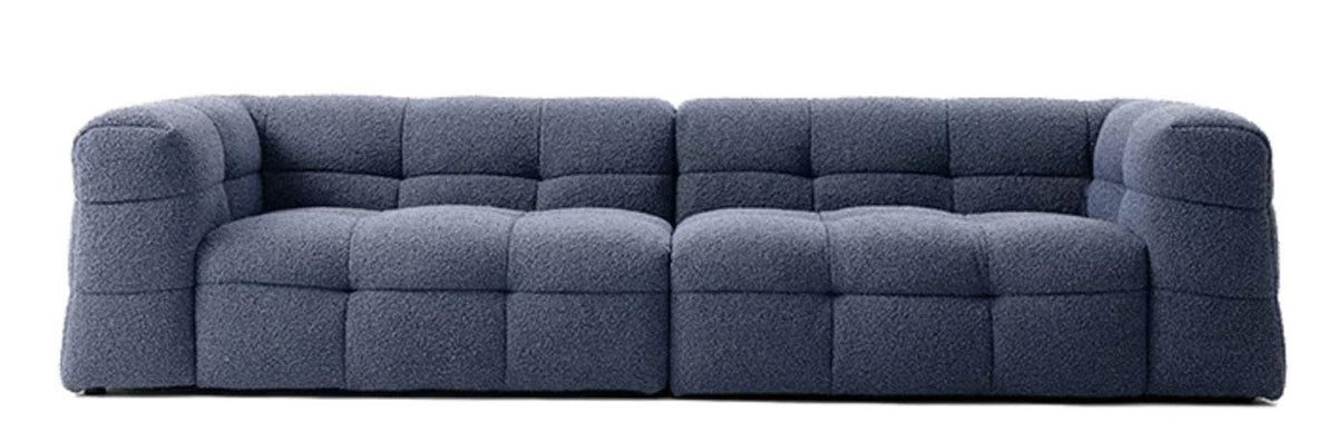 Channel Tufted Deep Blue Fabric Sofa MJ-S64
