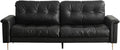 Classic Cushioned Black Leather Sofa MJ-S27
