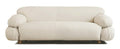 Round Arm Cream Plush Fabric Sofa MJ-S75