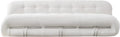 Grid Tufted White Fabric Sofa MJ-S42