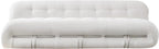 Grid Tufted White Fabric Sofa MJ-S42